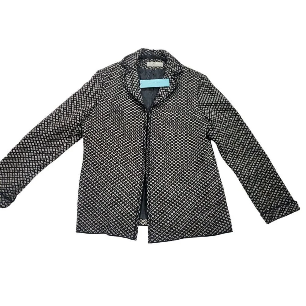 Shin Hye Won Women's Black & Gold Blazer SZ M